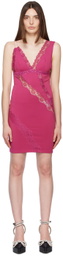 VAILLANT Pink Lace Trim Minidress