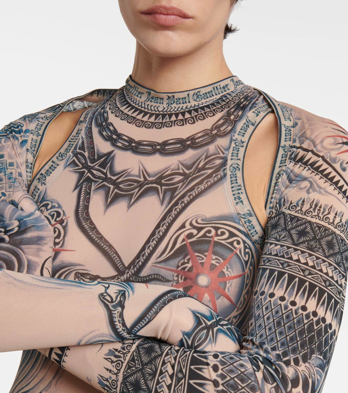 Jean Paul Gaultier Tattoo Collection printed gloves Jean Paul Gaultier