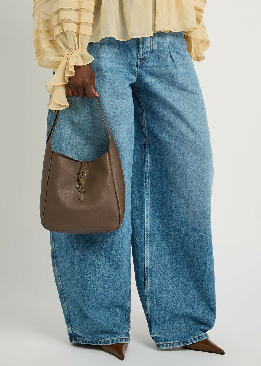 Saint Laurent Le 5 à 7 Small Leather Hobo bag - Brown - One Size