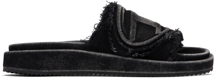 Photo: Diesel Black Sa-Slide D Oval Sandals