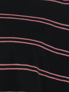 Juun.J Black Sweater With All-over Striped Motif In Cotton Man