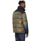 Off-White Green and Brown Camo Down Puffer Jacket