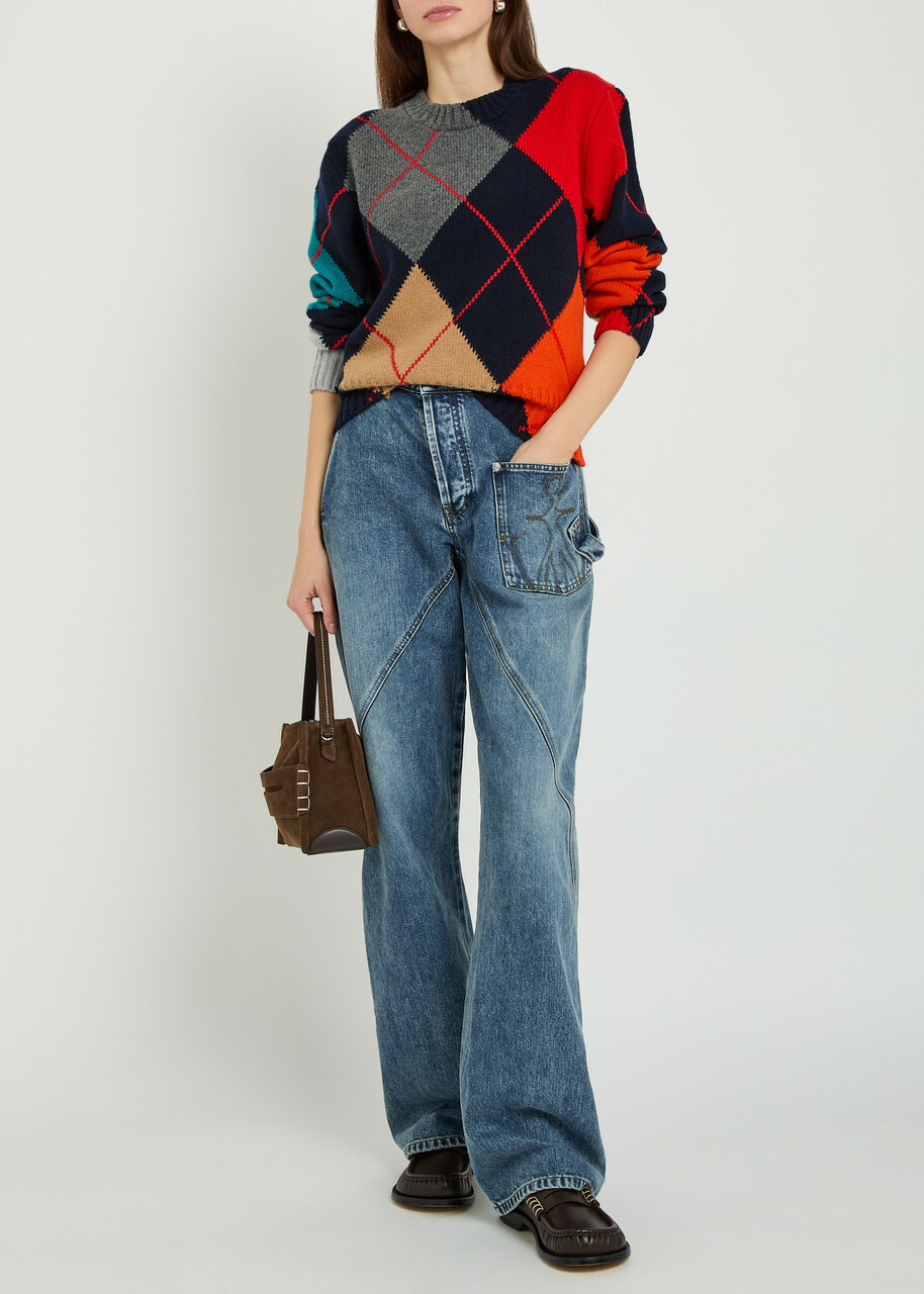 JW Anderson Pringle Crew-neck Argle Wool Jumper Multicoloured 1