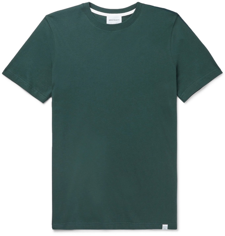 Photo: Norse Projects - Niels Cotton-Jersey T-Shirt - Green