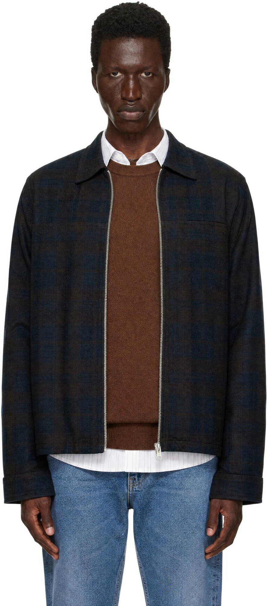 ANOTHER ASPECT Navy Another 3.0 Overshirt
