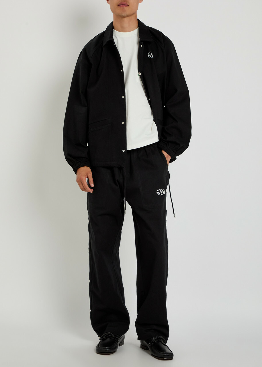 Bode Tear-away Straight-leg Twill Track Pants Black