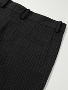 Acne Studios - Palvin Straight-Leg Pinstriped Wool-Blend Trousers - Black