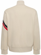 MONCLER Tricolor Detail Cotton Zip-up Sweatshirt