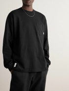 WTAPS - Logo-Print Appliquéd Cotton-Jersey T-Shirt - Black
