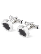 Montblanc - Meisterstück Stainless Steel and Onyx Cufflinks