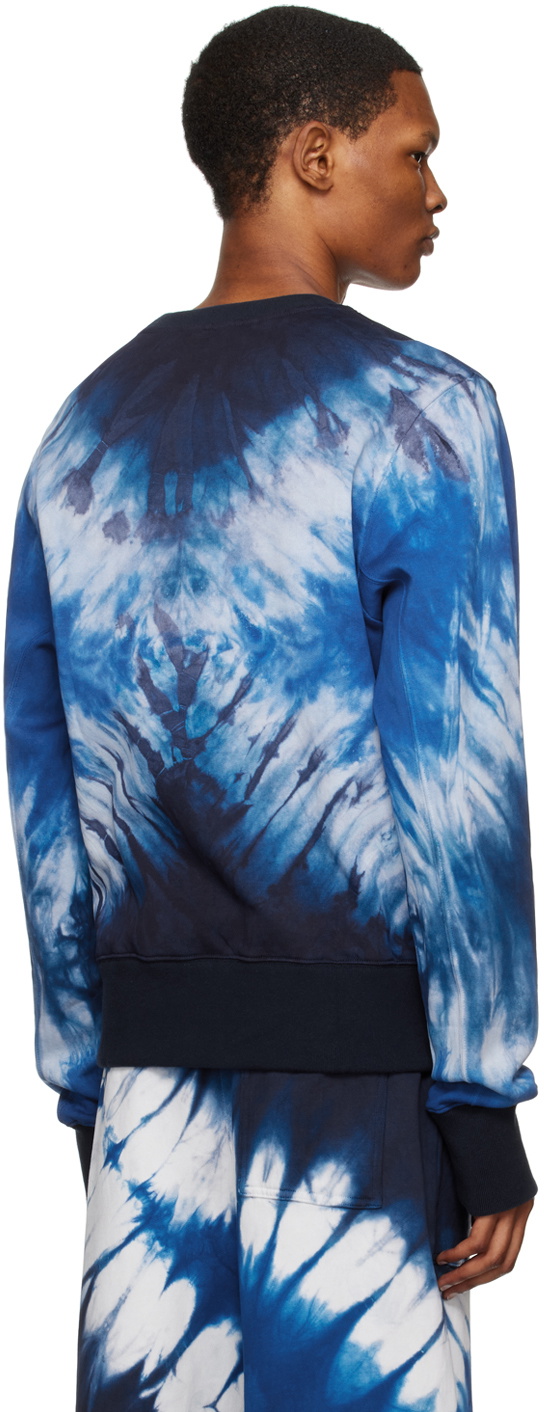 Wales Bonner Blue Tie-Dye Sweatshirt