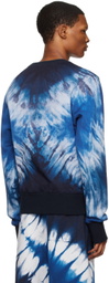 Wales Bonner Blue Tie-Dye Sweatshirt