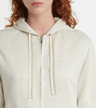 Loro Piana - Zip-up linen jersey hoodie