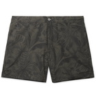 Officine Generale - Roman Mid-Length Printed Swim Shorts - Green