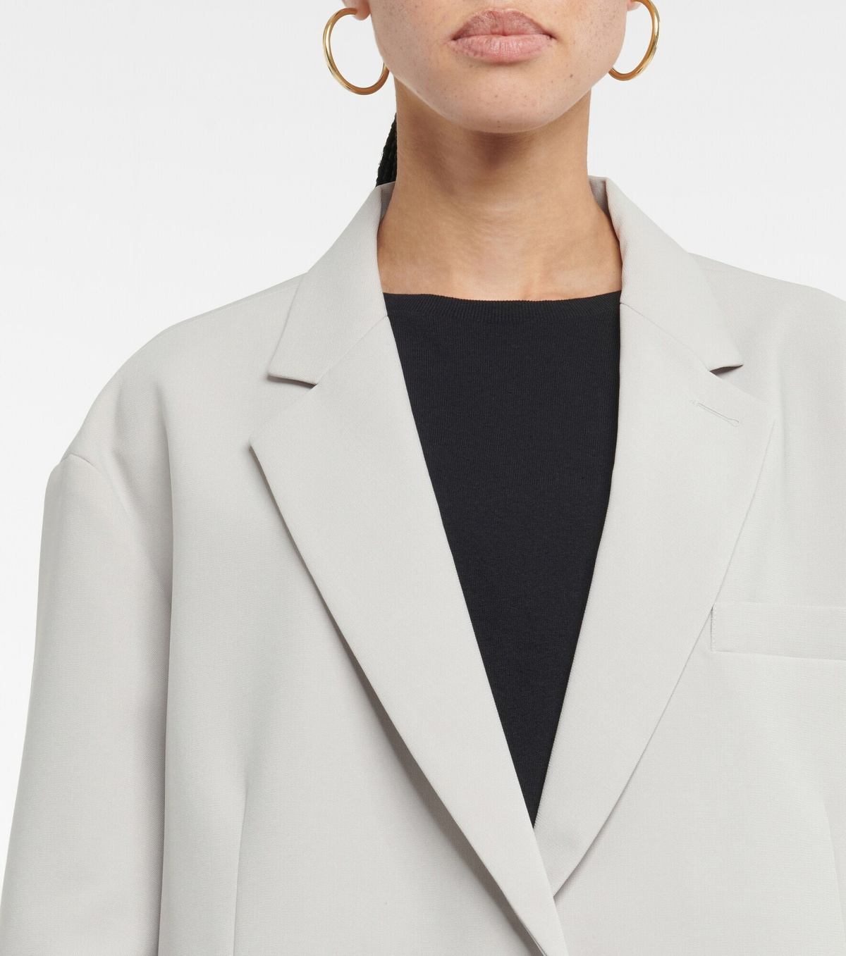 The Frankie Shop New Chocolate Wool Linnea Blazer L/XL/XXL