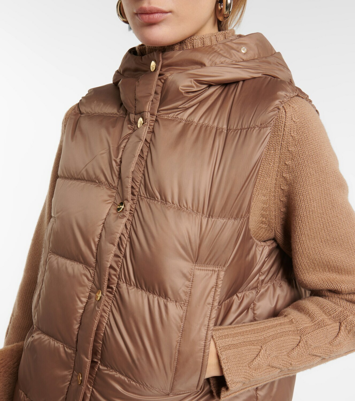 ダウンベスト MAX MARA 'Fosco' vest Beige Max Mara Livorno Double-Breasted Tailored Vest | Neiman Marcus