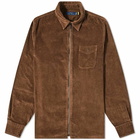 Polo Ralph Lauren Men's Corduroy Zip Shirt in Cooper Brown