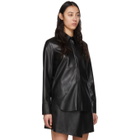 Nanushka Black Vegan Leather Noelle Shirt