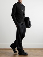 Zegna - Ribbed Oasi Cashmere and Cotton-Blend Cardigan - Black