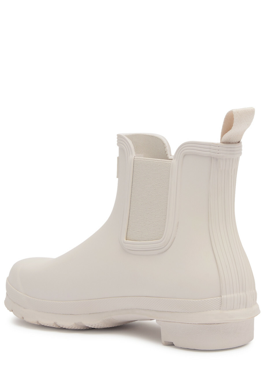 Hunter Original Rubber Chelsea Boots Ivory