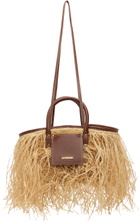 Jacquemus Beige & Brown Le Raphia 'Le Panier Soli Raphia' Bag