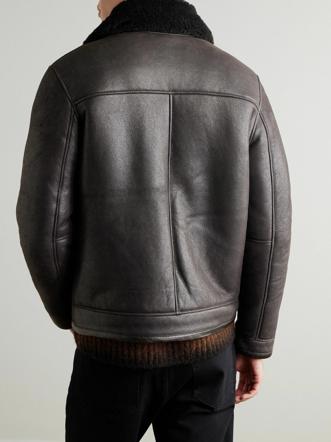 NN07 - Atkinson 8173 Shearling Bomber Jacket - Black