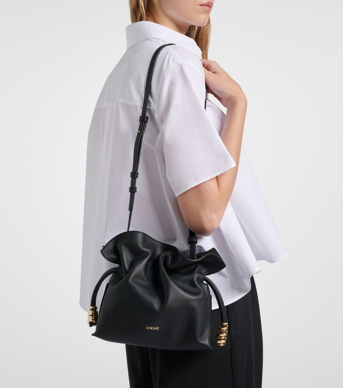 Loewe Flamenco Coil Mini leather clutch