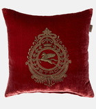 Etro - Crest embroidered cushion