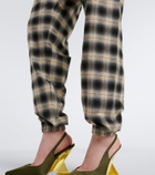 The Attico Checked cotton sweatpants