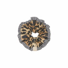 Damson Madder Women's Frill Edge Scrunchie in Leopard 