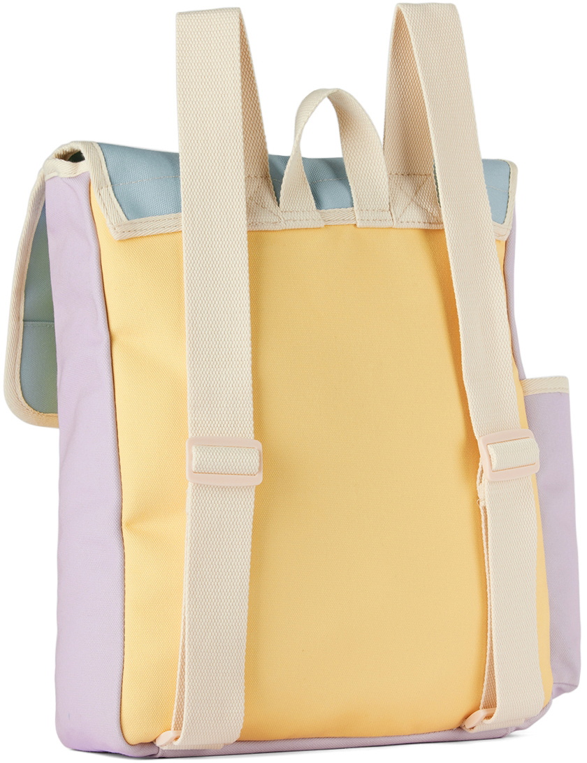 TINYCOTTONS Kids Blue u0026 Yellow Color Block Backpack