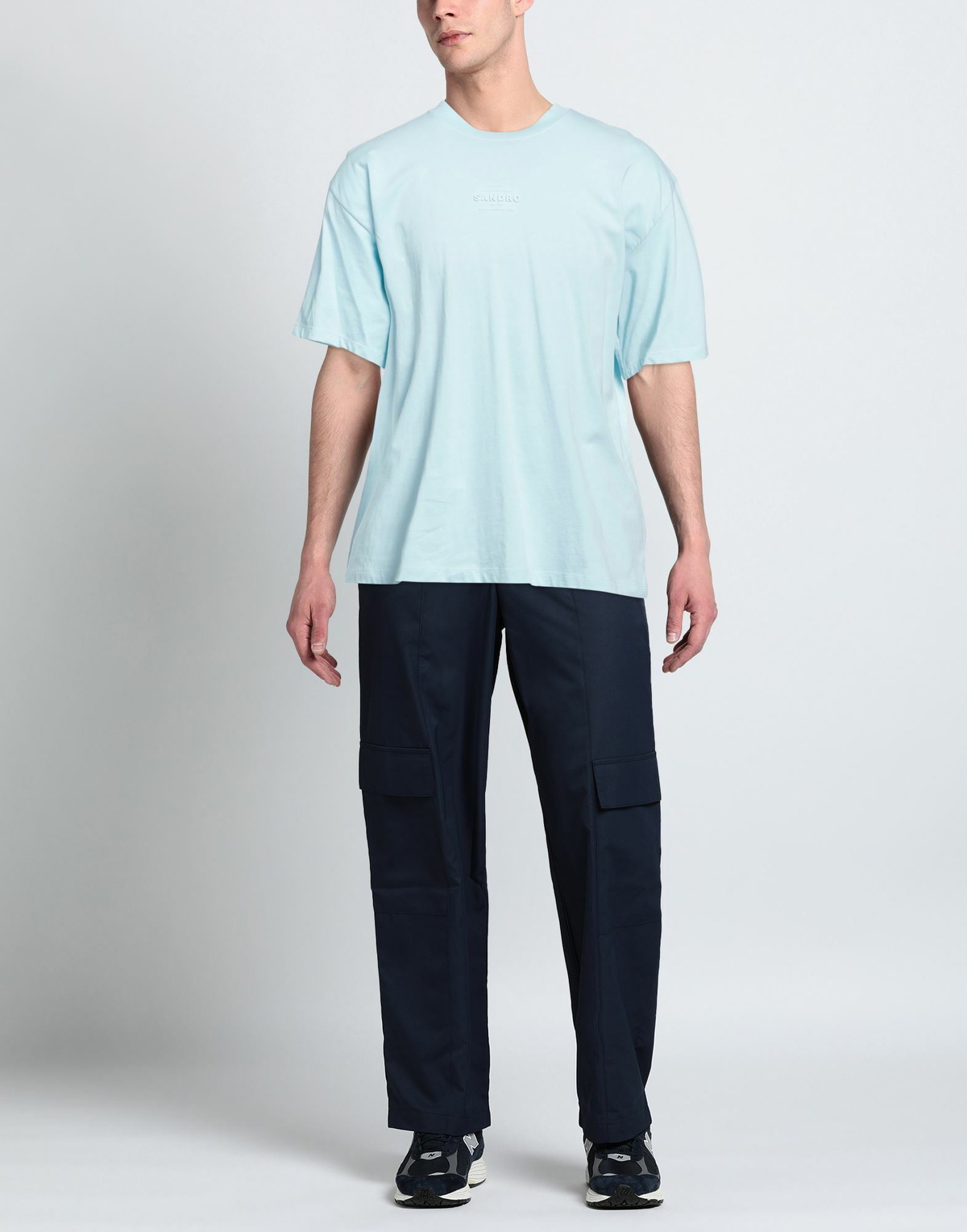 Sandro Mens T-shirt Sky in Blue