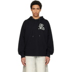 Off-White Black Grass Ink Logo Loose Hoodie