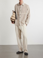 Kartik Research - Rabari Embroidered Linen Shirt - Neutrals