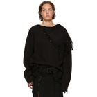 BED J.W. FORD Black Fringe Neck Sweater