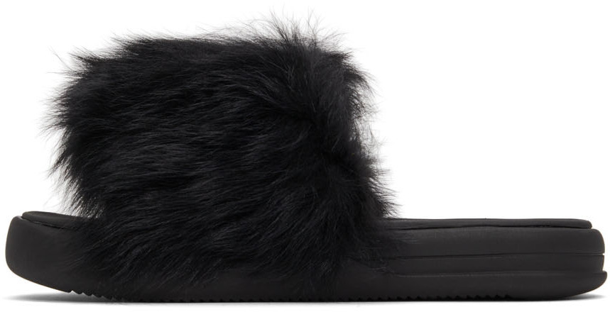 NIB C2H4 LOS ANGELES PROTON ALPHA BLACK FUZZY SLIDES UNISEX 8.5 M 10 C2H4 PROTON ALPHA - BLACK | Garmentory main image 3