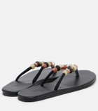 Ancient Greek Sandals Saionara beaded leather thong sandals