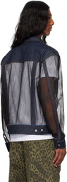 Andersson Bell Blue & Black Tonny Sheer Denim Jacket