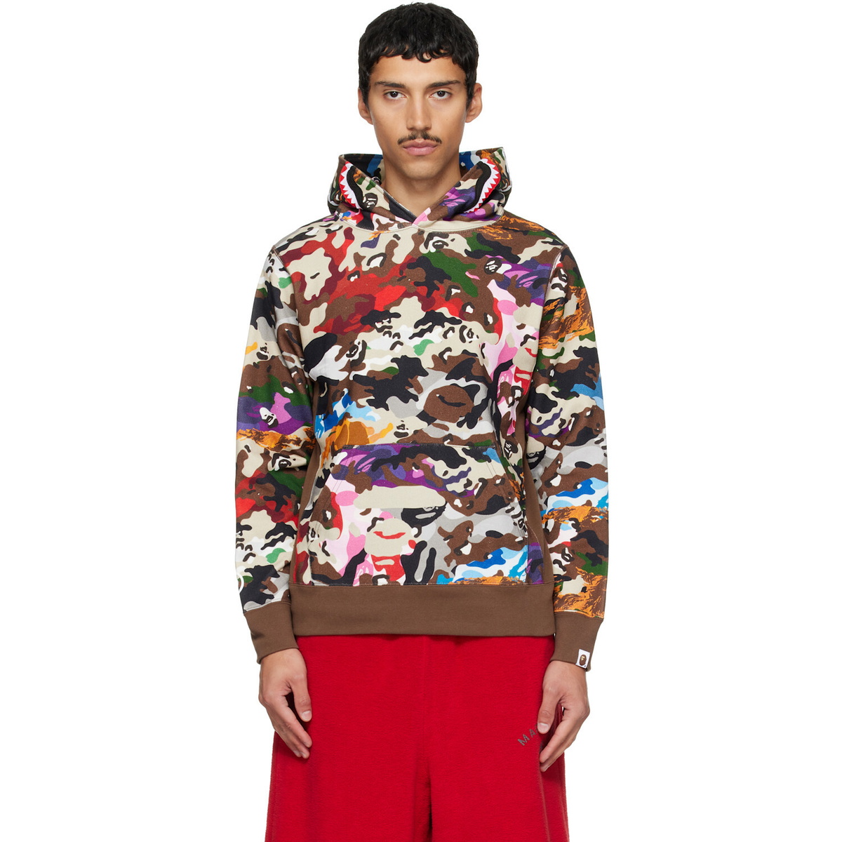 BAPE Multicolor Hybrid Camo Shark Pullover Hoodie