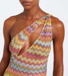 Missoni One-shoulder lamé maxi dress