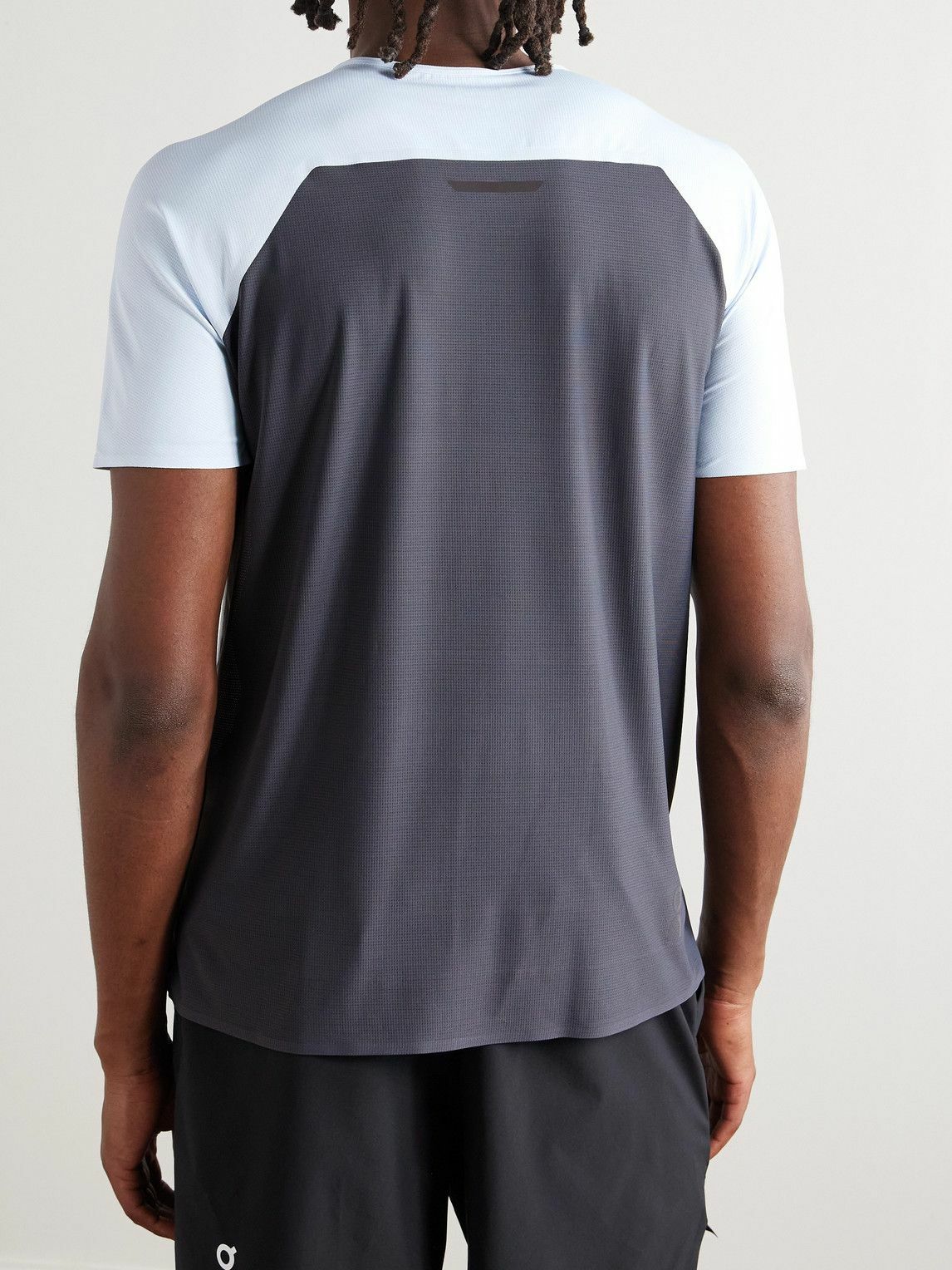 ON - Performance-T Stretch Recycled-Jersey and Mesh T-Shirt - Blue