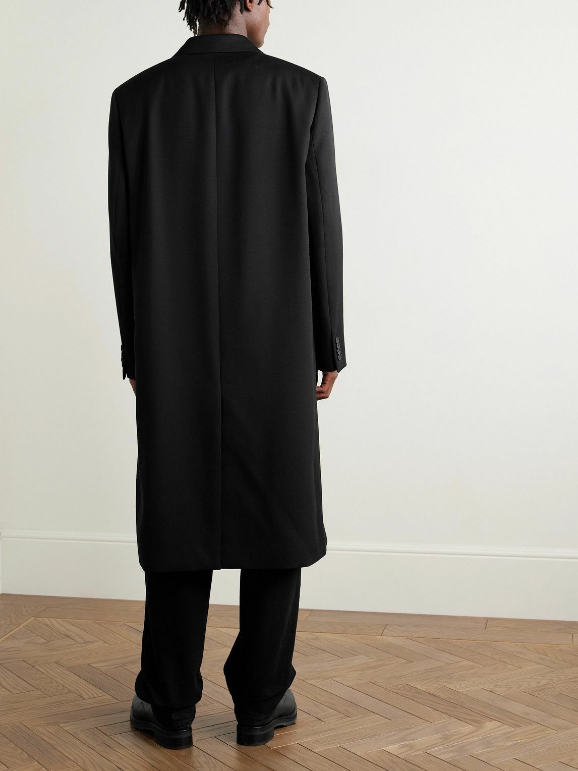 The Row - Compa Virgin Wool-Gabardine Coat - Black