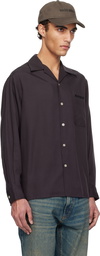 WACKO MARIA Purple 50's Open Collar Shirt