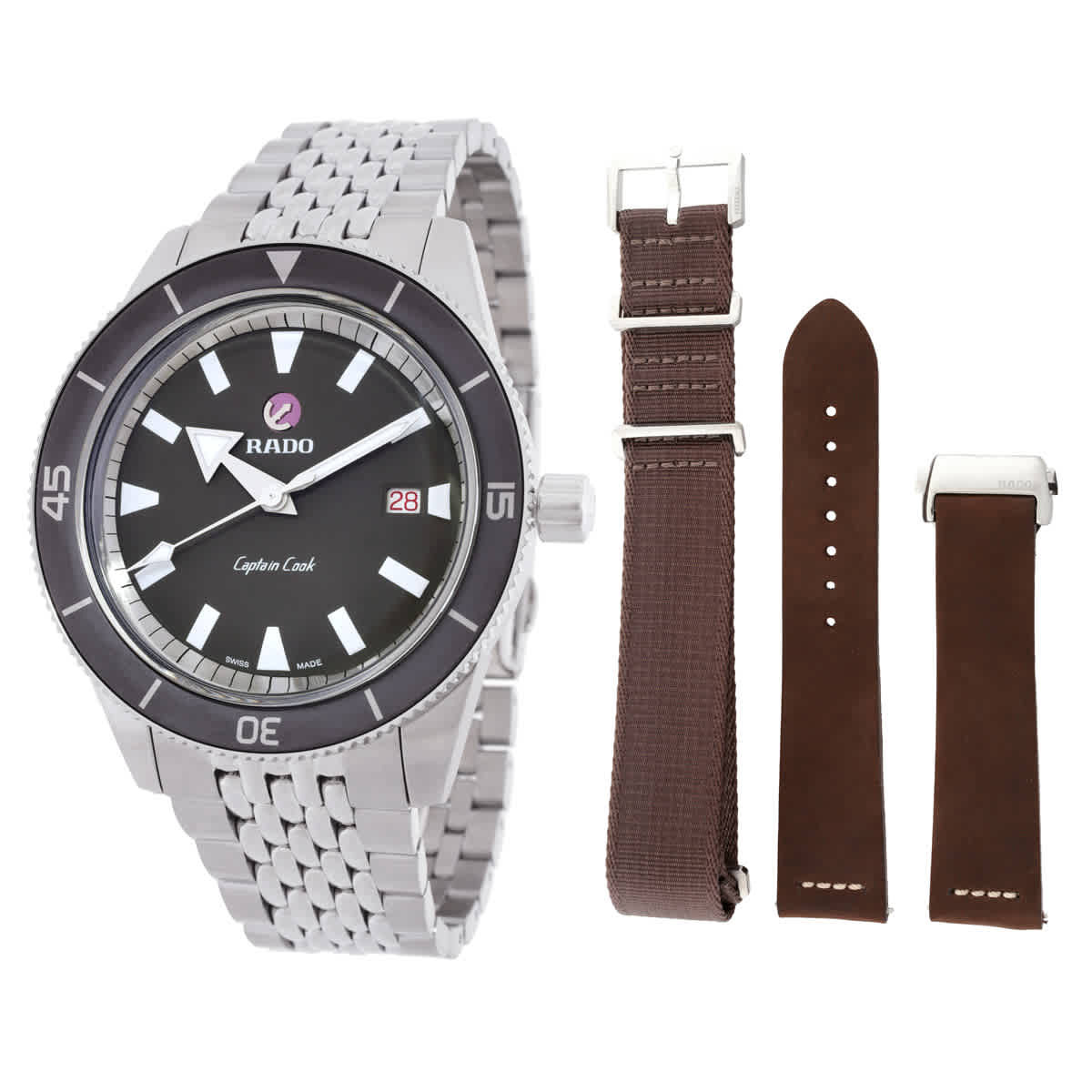 Rado Captain Cook Automatic Grey Dial Mens Watch R32505018
