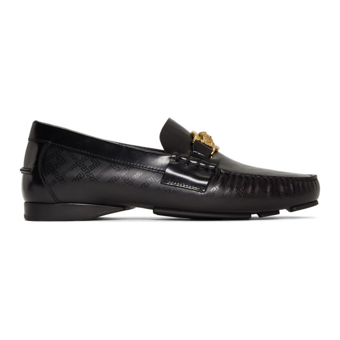 Photo: Versace Black Medusa Driving Loafers