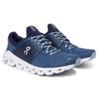On - Cloudswift Rubber-Trimmed Mesh Running Sneakers - Blue