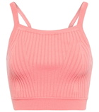 Live The Process - Crop ribbed-knit bralette
