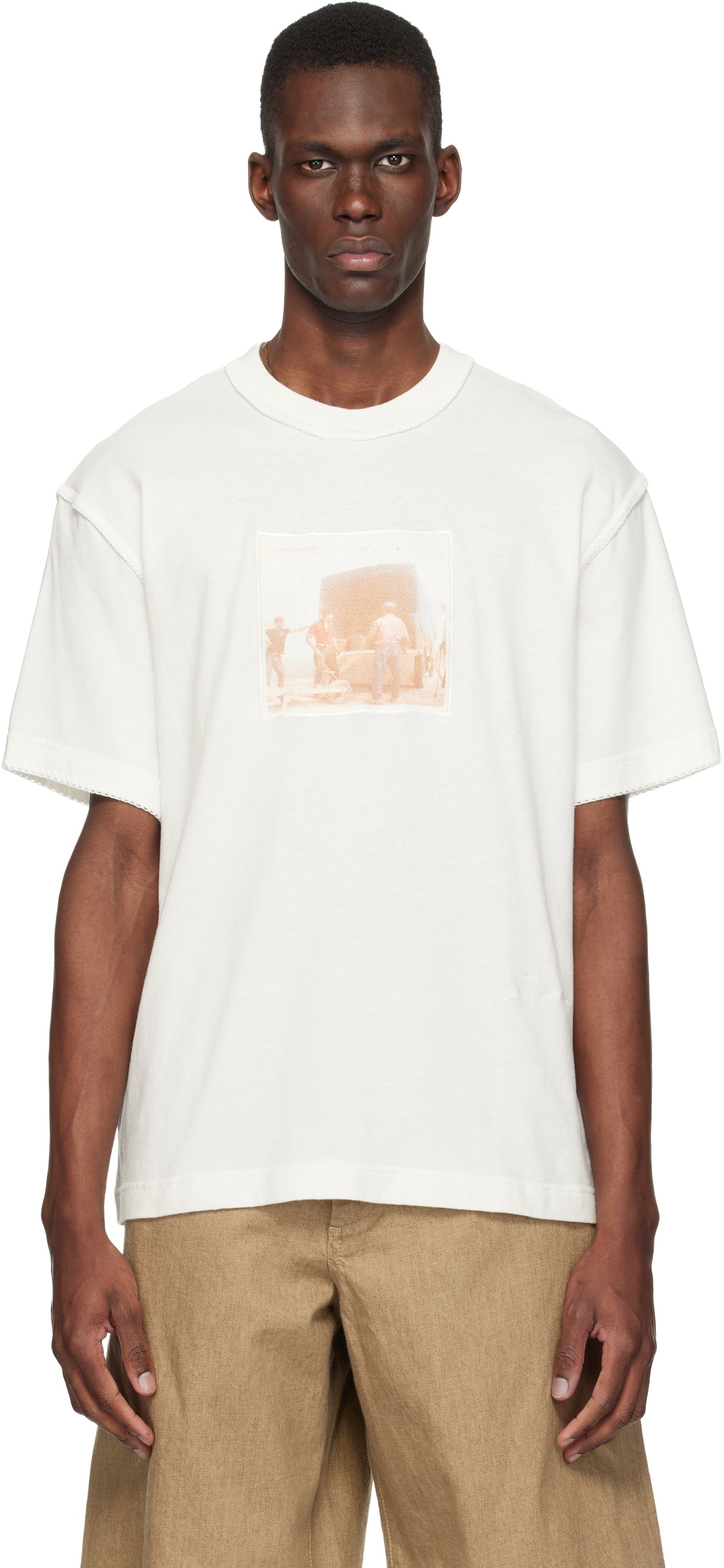 JACQUEMUS White La Casa 'Le t-shirt Largo' T-Shirt Jacquemus