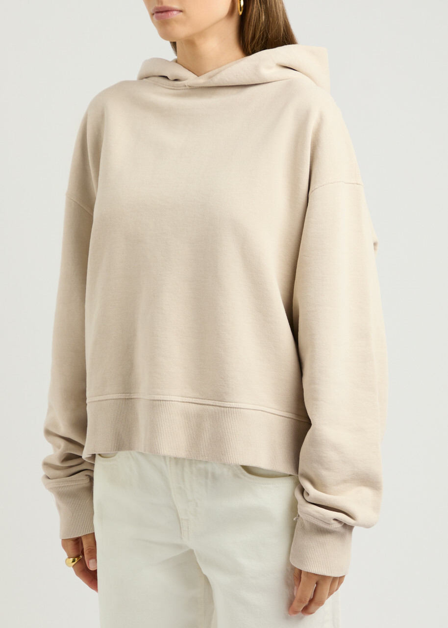 Slvrlake Hooded Cotton Sweatshirt Stone