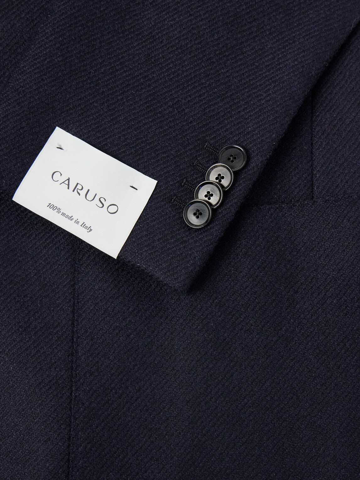 Caruso - Aida Wool and Cashmere-Blend Twill Blazer - Blue